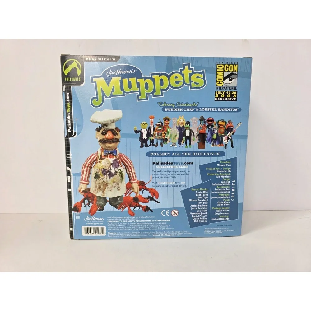 Jim Henson Muppets Culinary Catastrophy Cwedish Chef figure NIB Comic Con 2003